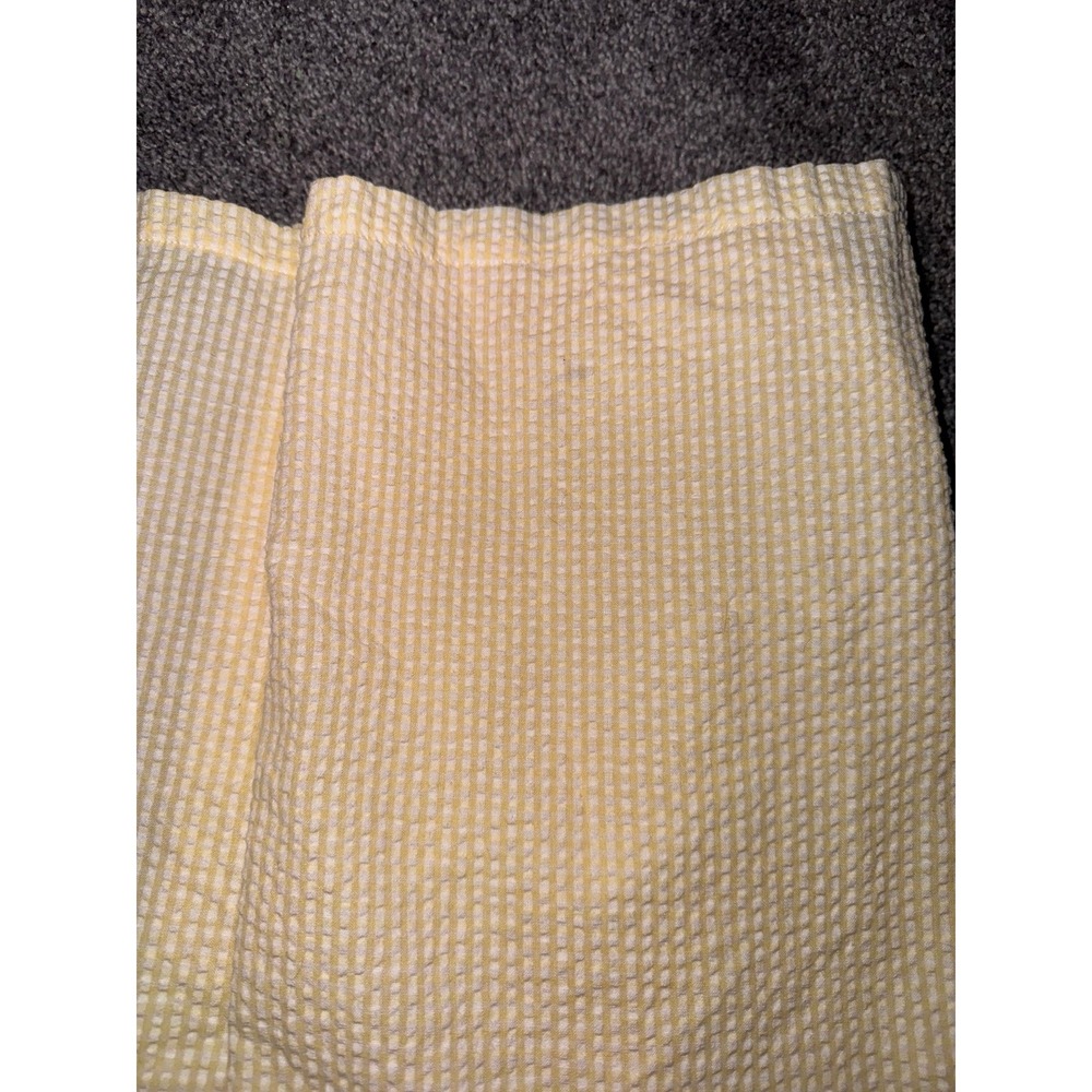 Secret Treasures Women's Yellow Seersucker Embroidered Floral Nightgown - Medium - Picture 12 of 12